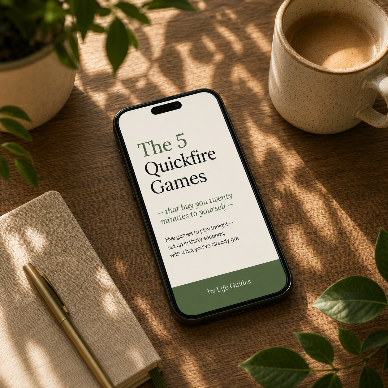 The 5 Quickfire Games — a free sample from Off-Duty Play, by Life Guides.