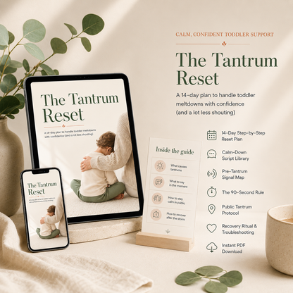The Tantrum Reset by Life Guides — a gentle 14-day plan for toddler meltdowns.