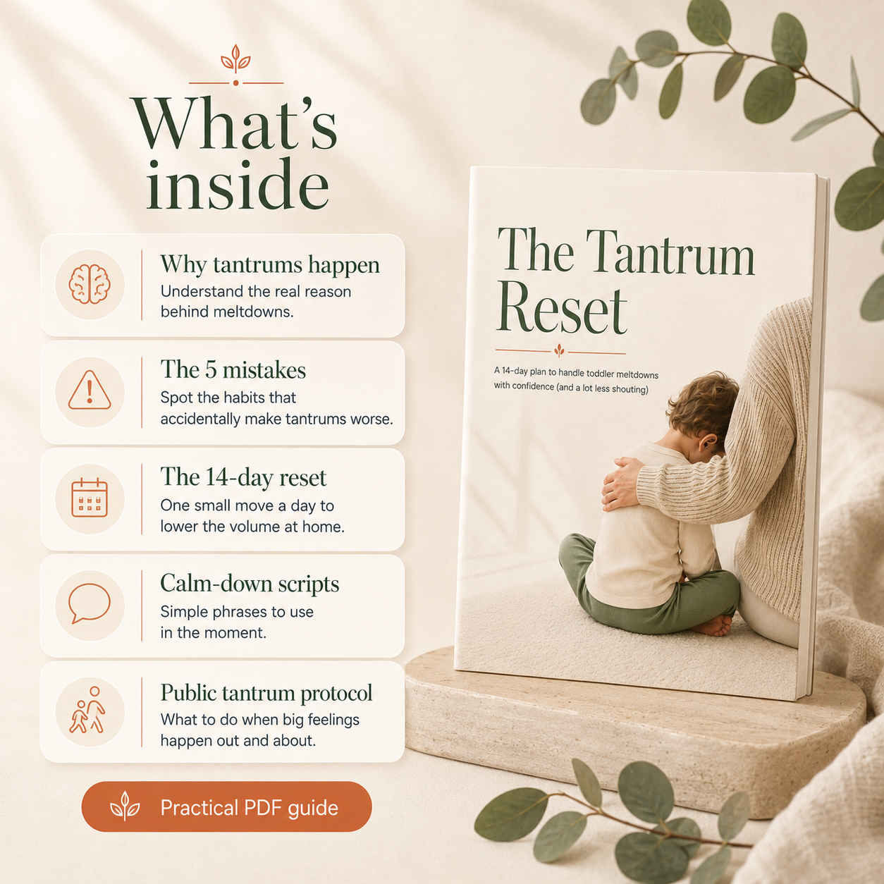 The Tantrum Reset — calm-down scripts and a pre-tantrum signal map, by Life Guides.
