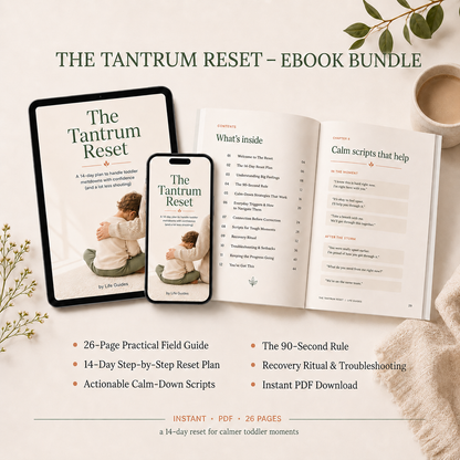 The Tantrum Reset — what's inside the 14-day toddler meltdown plan.